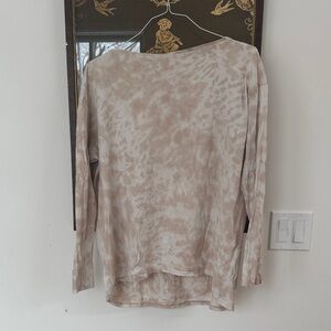 lululemon athletica Cream Tie-Dye Long Sleeve Top